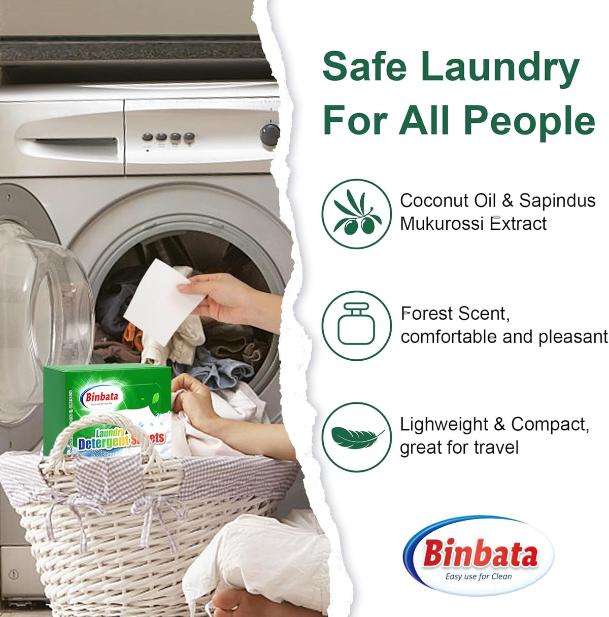 Laundry Detergent Sheets - Up To 128 Loads, Hypoallergenic, Eco-Friendly Forest Scent