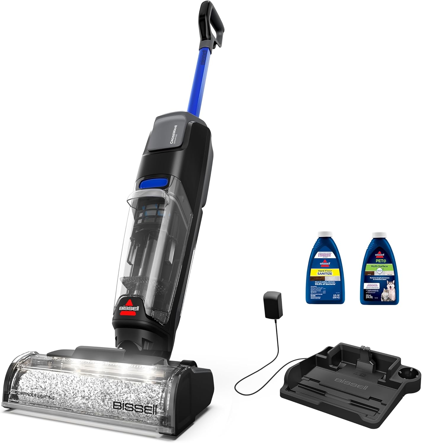 BISSELL CrossWave OmniFind Cordless Wet Dry Vacuum with FurFinder Headlights, Multi-Surface Hard