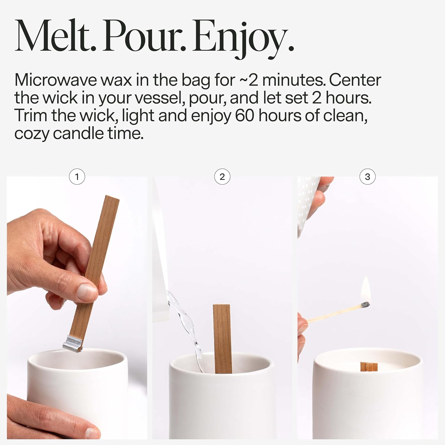 Siblings Candle Making Kit | DIY Coconut-Soy Wax Candle Kit with Wooden Wick | Scent No 07: Ginger