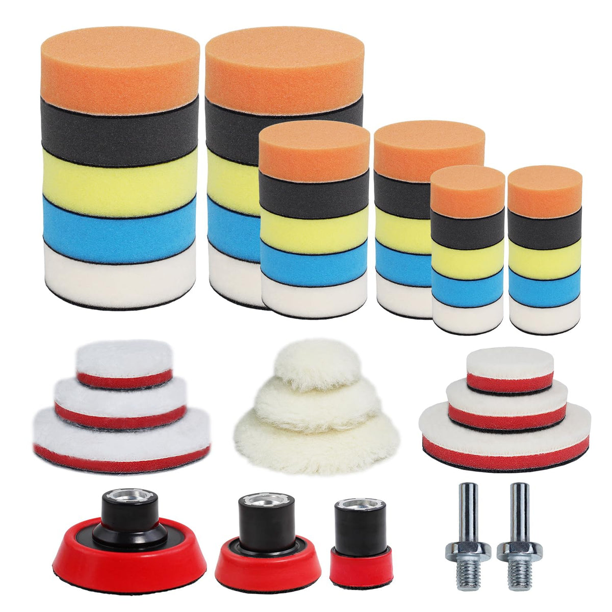 Car Foam Polishing Buffing Kit, Polishing Buffing Pads, Wool Pads, Polishing & Buffing Wheels,for