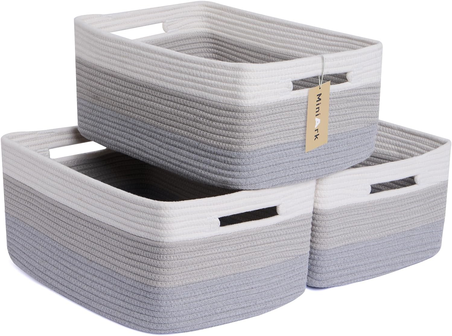 Large Storage Baskets for Shelves, Closet Organizers Bins for Clothes Blanket Towels, Baby Nursery