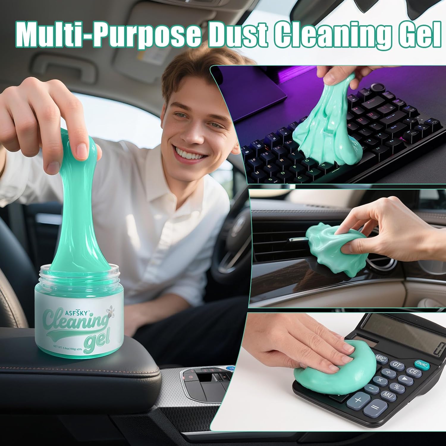 ASFSKY Car Cleaning Gel (Aromatherapy aroma) Dust Cleaning Putty Universal Car Interior Cleaner