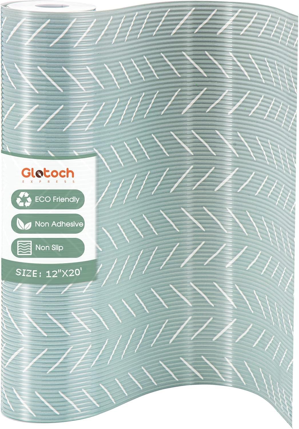 Glotoch 2 Rolls Premium Non Slip Shelf Liner, Non Adhesive Drawer Liner, Waterproof Shelf Liners