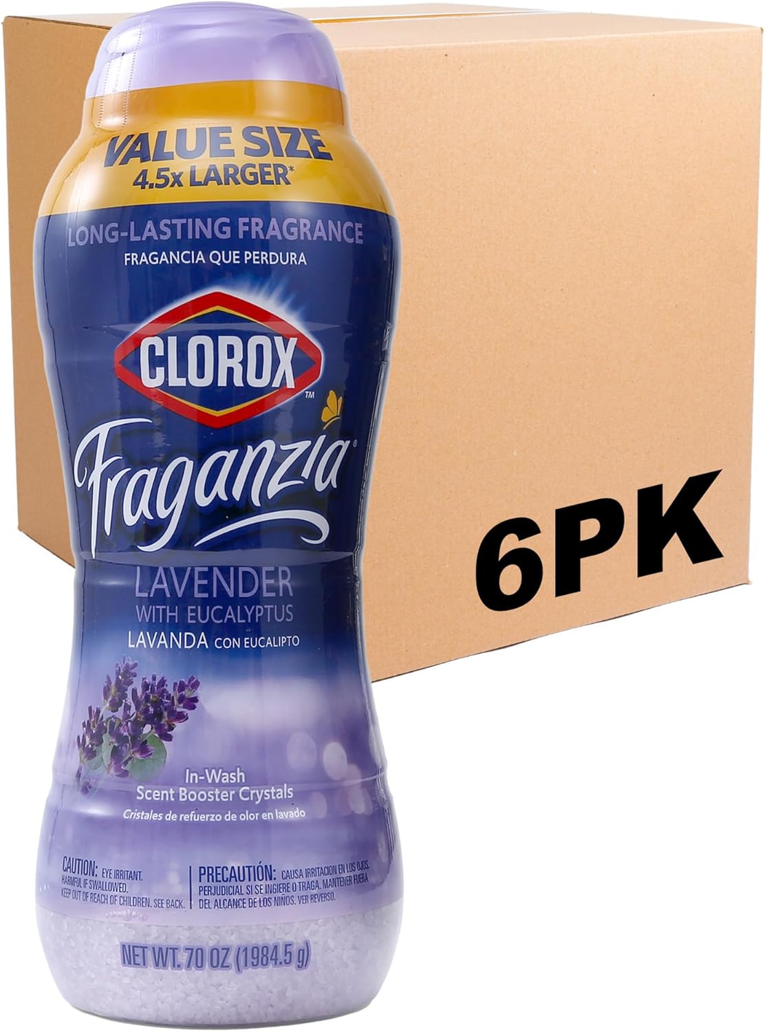 Clorox Fraganzia Laundry Scent Booster Crystals in Lavender with Eucalyptus Scent - Scented In-Wash