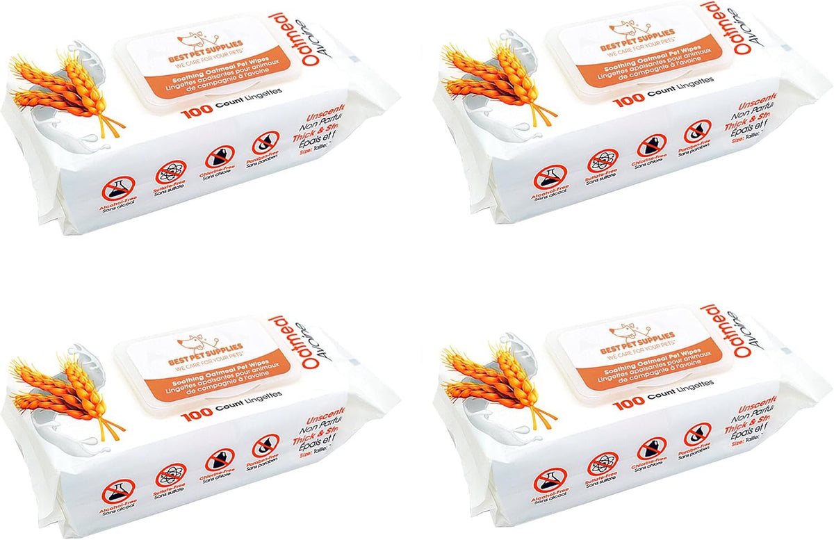 Best Pet Supplies Pet Grooming Wipes for Dogs & Cats,Deodorizer for Coats & Dry, Itchy, or