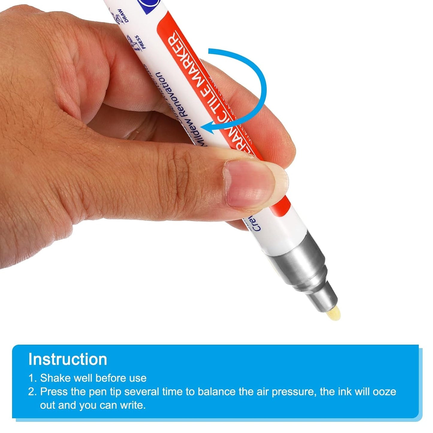 PATIKIL Grout Pen, 4 Pack Silver Tile Marker Waterproof Grout Sealer Pen Tile Repair Pens Paint