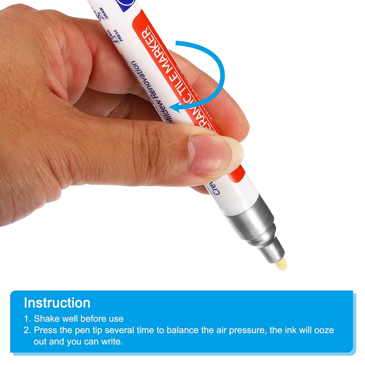 PATIKIL Grout Pen, 4 Pack Silver Tile Marker Waterproof Grout Sealer Pen Tile Repair Pens Paint