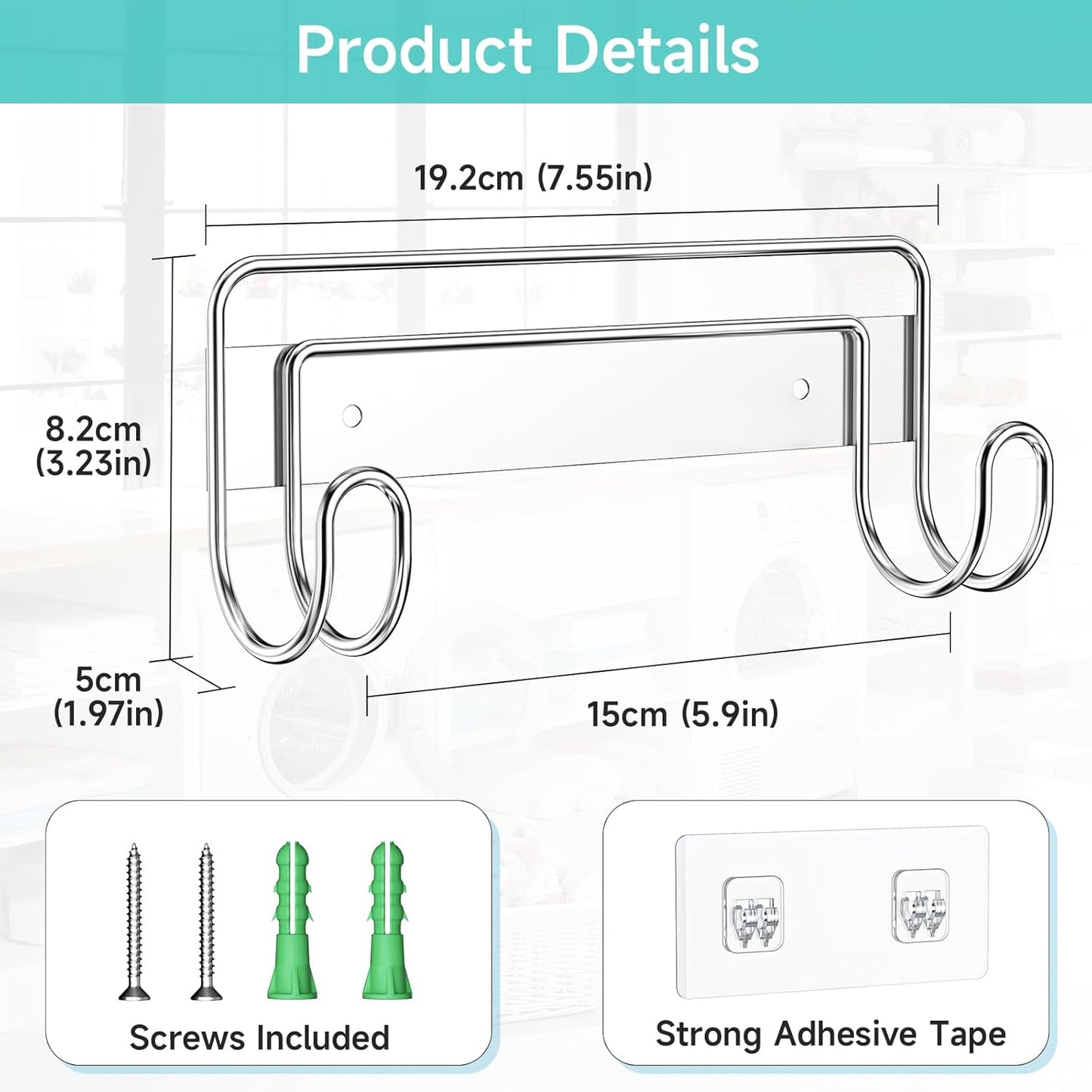 Ironing Board Hanger Wall Mount, Ironing Board Holder for T or Y Leg, Stainless Steel Iron Board