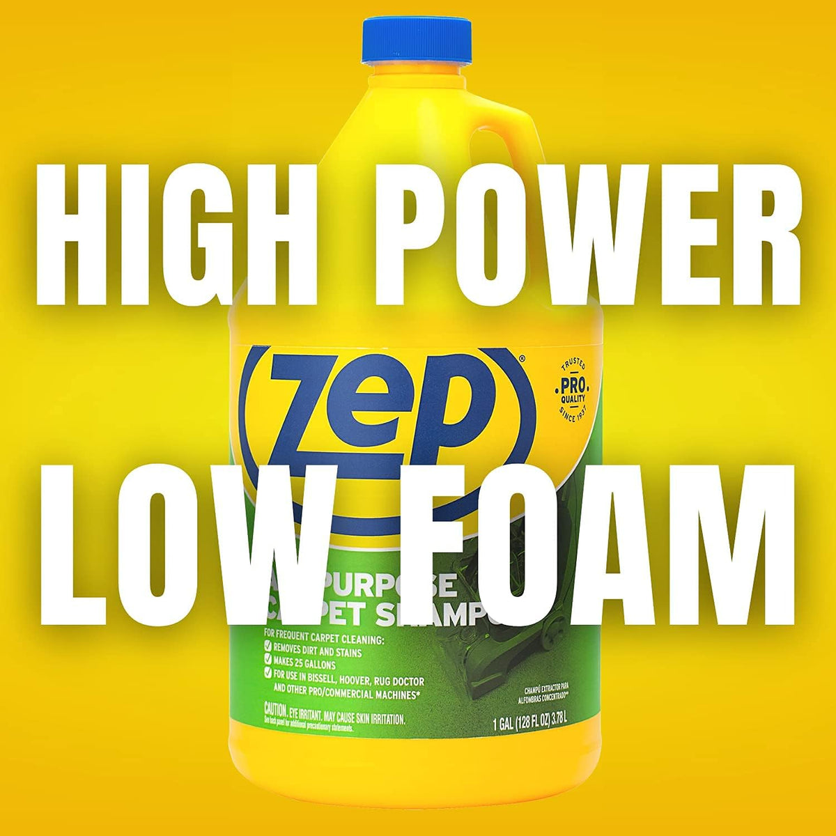 Zep All-Purpose Carpet Shampoo Concentrate Cleaner - 1 Gallon - ZUCEC128 - Professional Formula