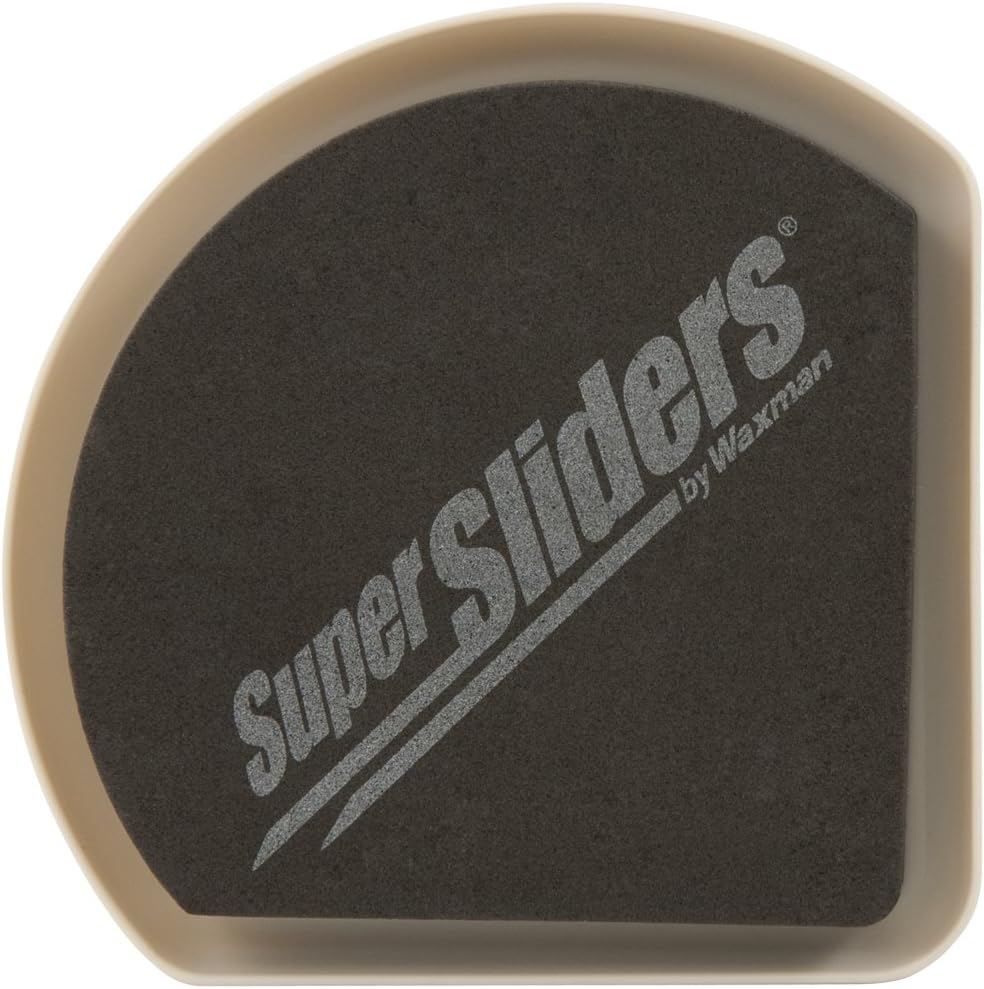 Super Sliders 5 Inch Square Corner Plastic Reusable Furniture Sliders for Carpeted Floors, Durable