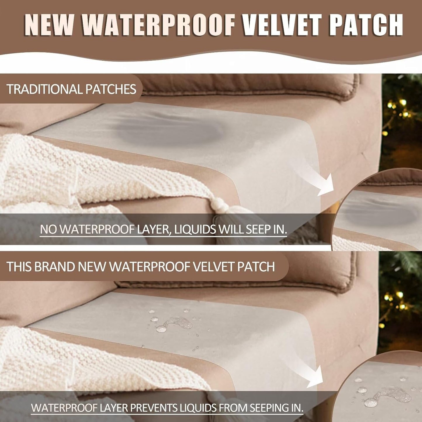 Azobur Couch Patches, Extra-Large Durable Fabric Tape, Ideal for Automotive Upholstery Repair