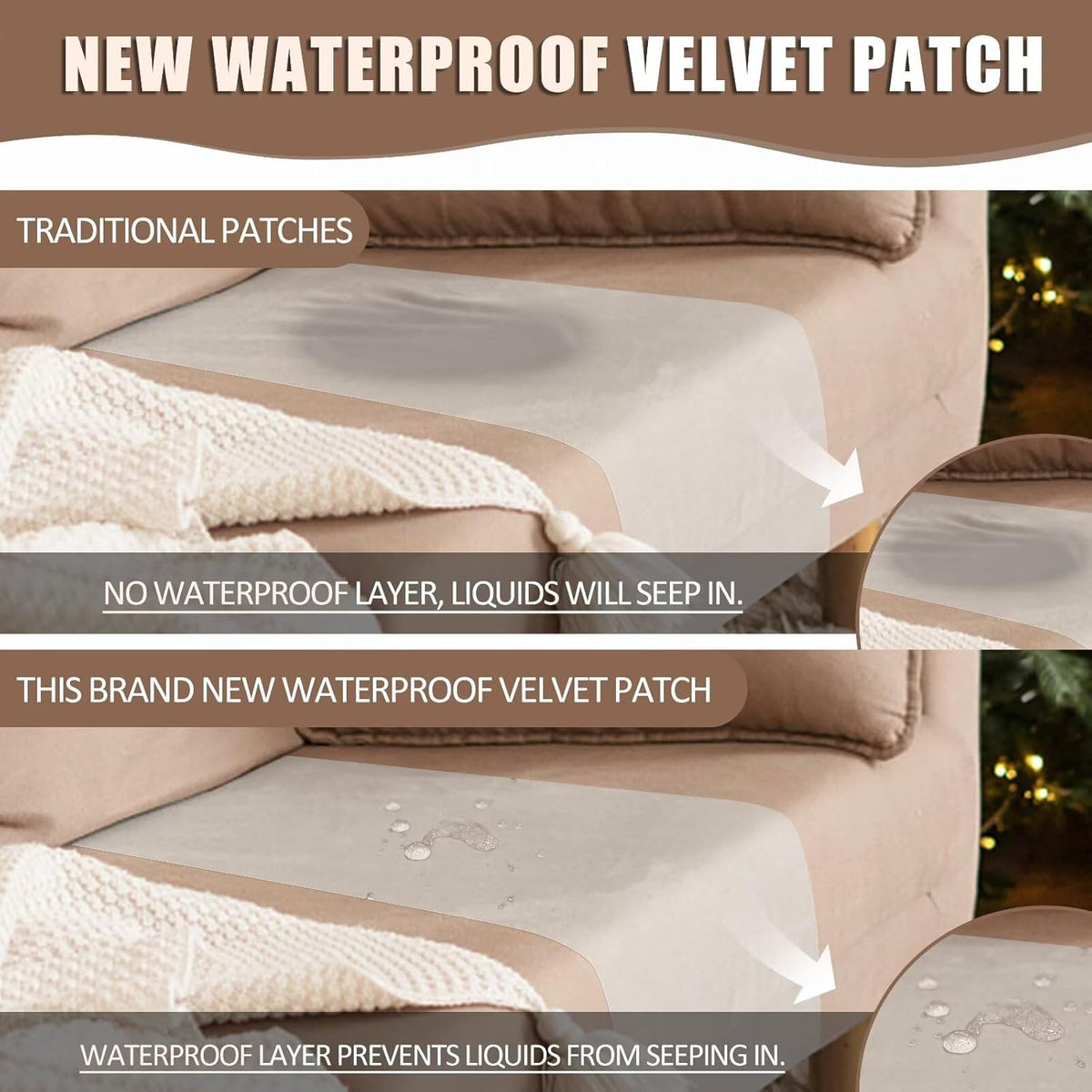 Azobur Couch Patches, Extra-Large Durable Fabric Tape, Ideal for Automotive Upholstery Repair