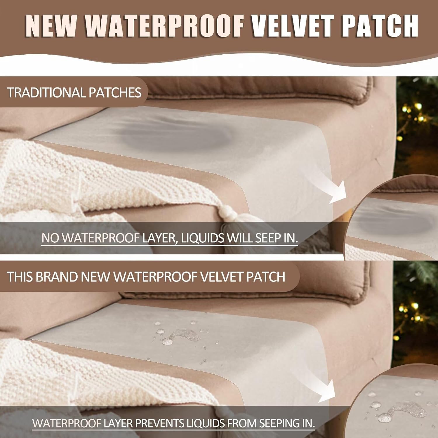 Azobur Couch Patches, Extra-Large Durable Fabric Tape, Ideal for Automotive Upholstery Repair