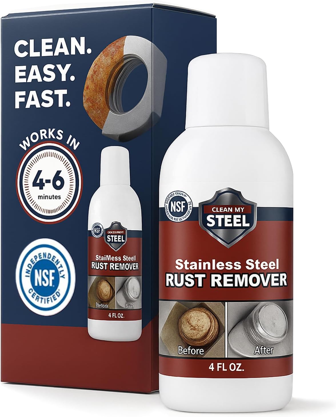 CLEAN MY STEEL Professional Stainless Steel Rust Stain Remover and Cleaner | NSF Approved |