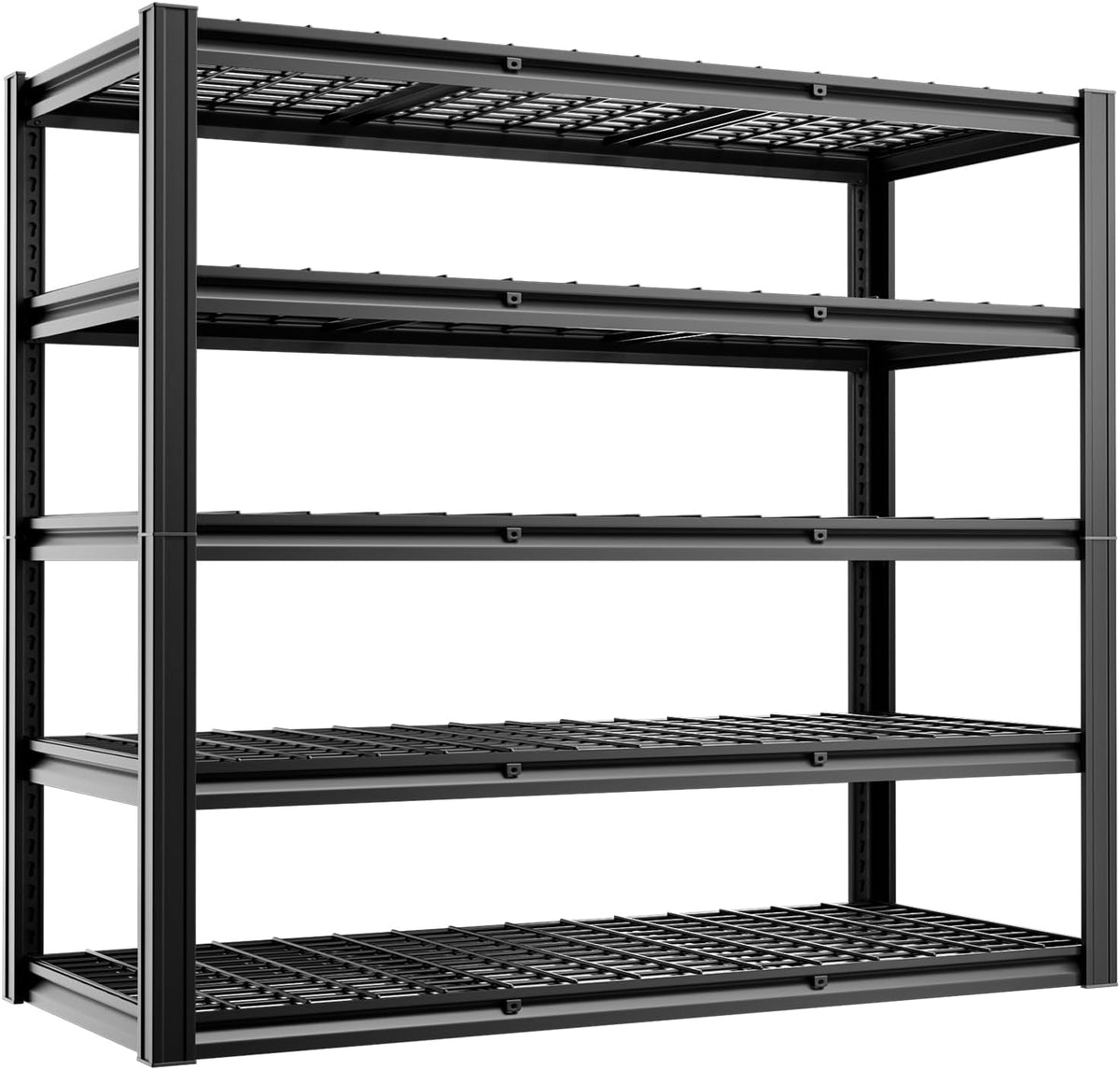 5-Tier 60”W x 24”D x 78”H Garage Shelving Adjustable Metal Storage Shelves 3000LBS Garage Shelving