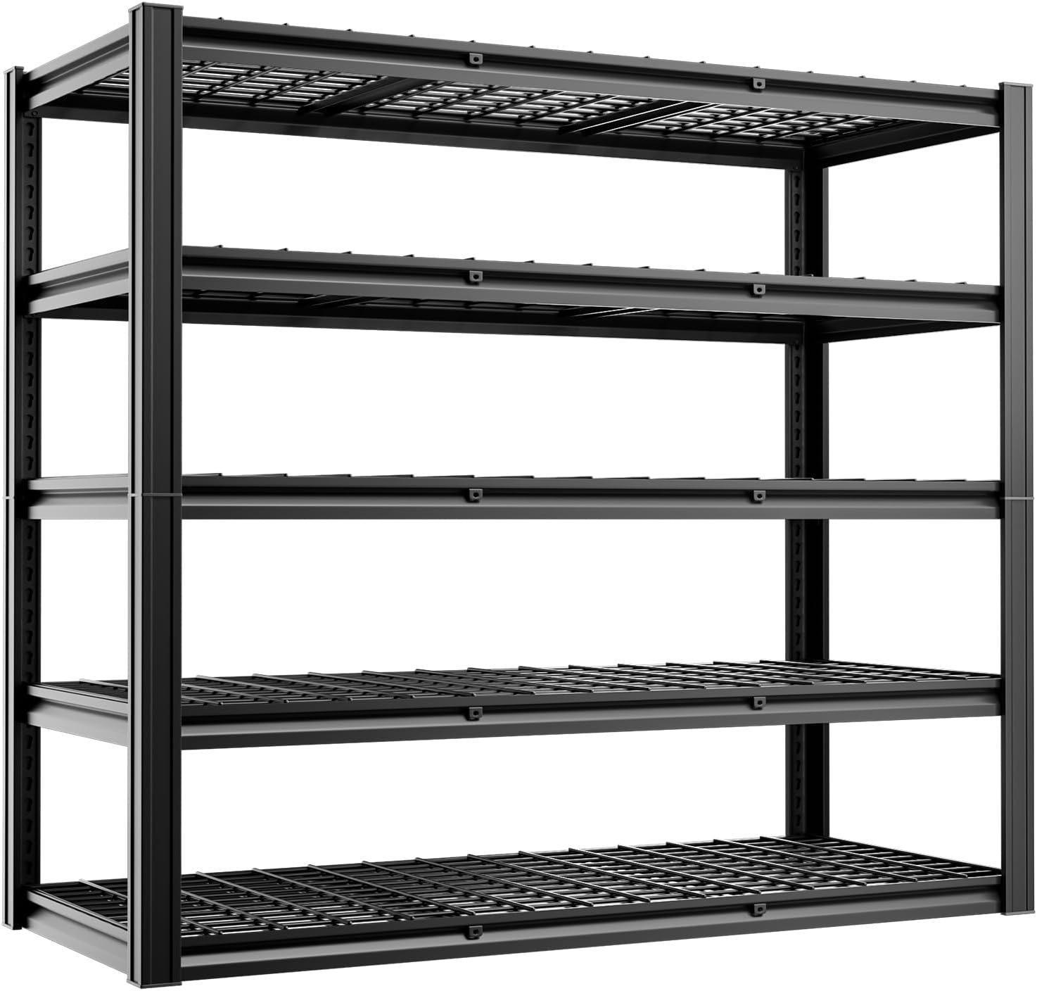 5-Tier 60”W x 24”D x 78”H Garage Shelving Adjustable Metal Storage Shelves 3000LBS Garage Shelving