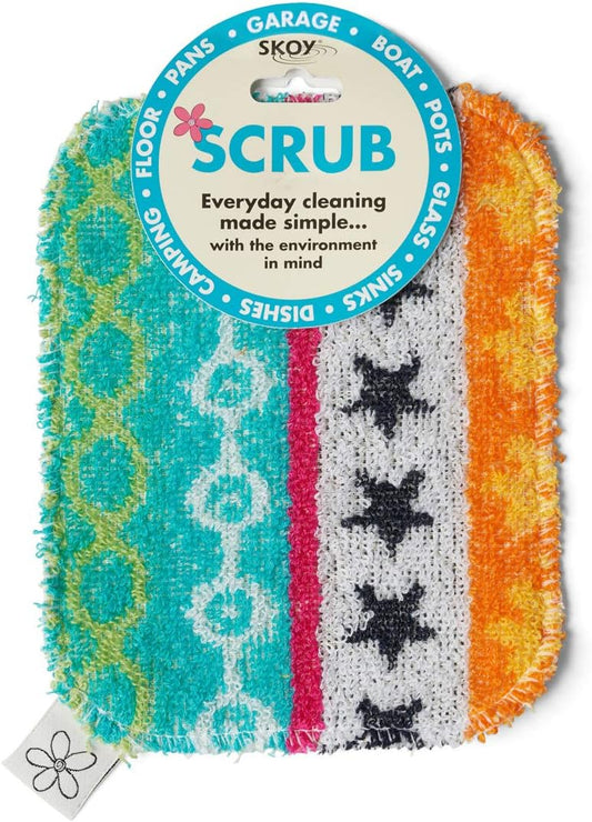 Skoy Scrub, 1-Piece Reusable, Non-Scratching Dish Scrubber for Kitchen and Household Cleaning