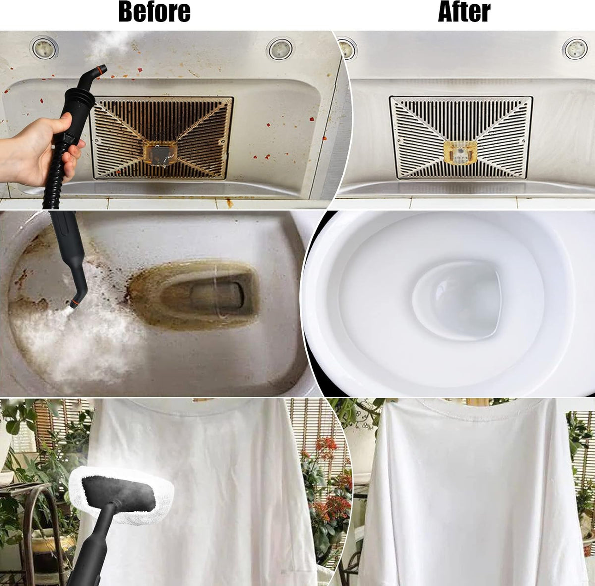 COSTWAY Handheld MultiPurpose Steam Cleaner with 17 Pieces, 350ml Large Capacity Steam Mop