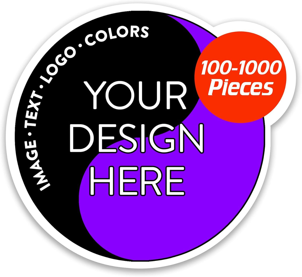 5-1000 Custom Vinyl Stickers - Upload Your own Image, Text, Design, Logo - Personalized Logo Labels
