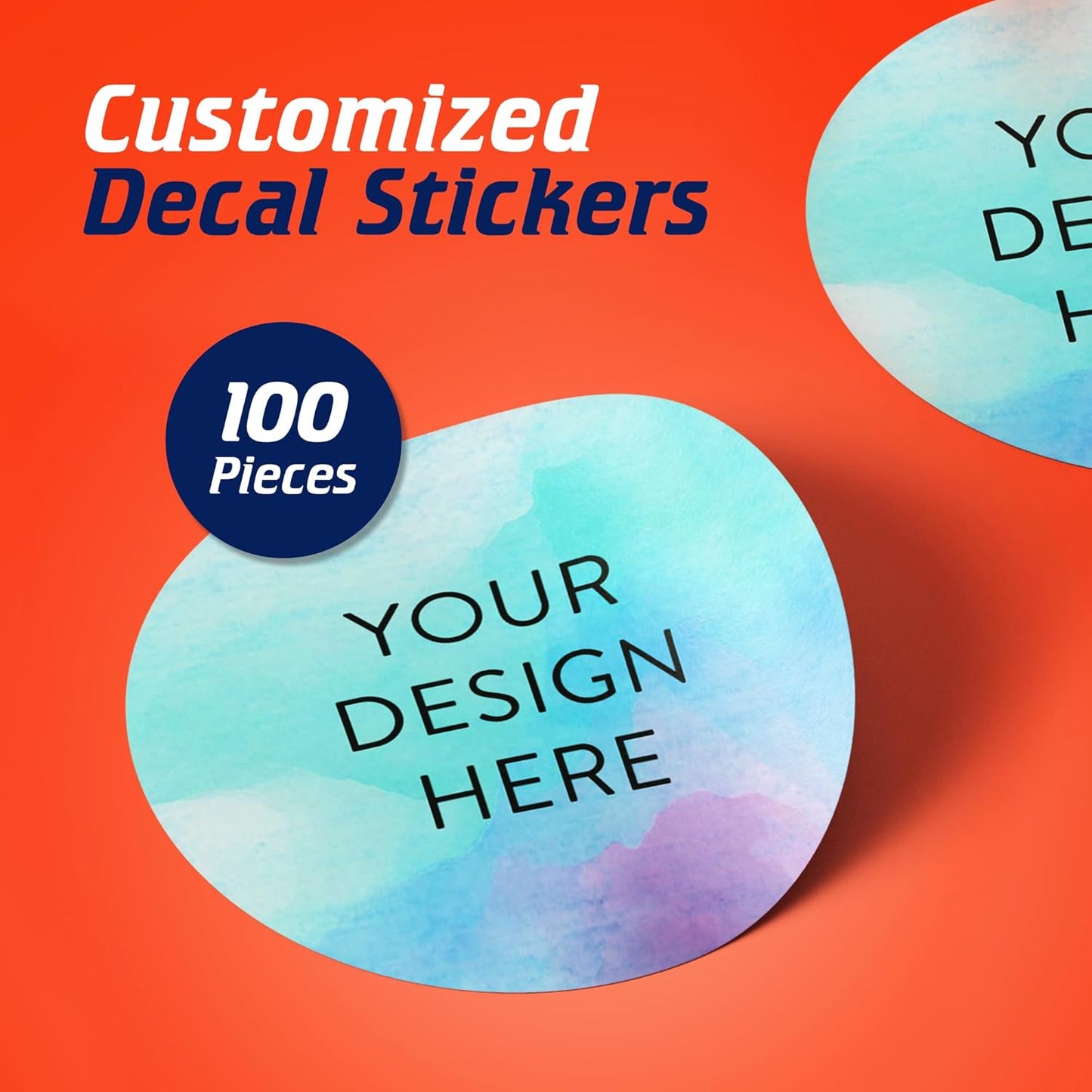 100 Custom Vinyl Stickers - Upload Your own Image, Text, Design, Logo - Personalized Logo Labels