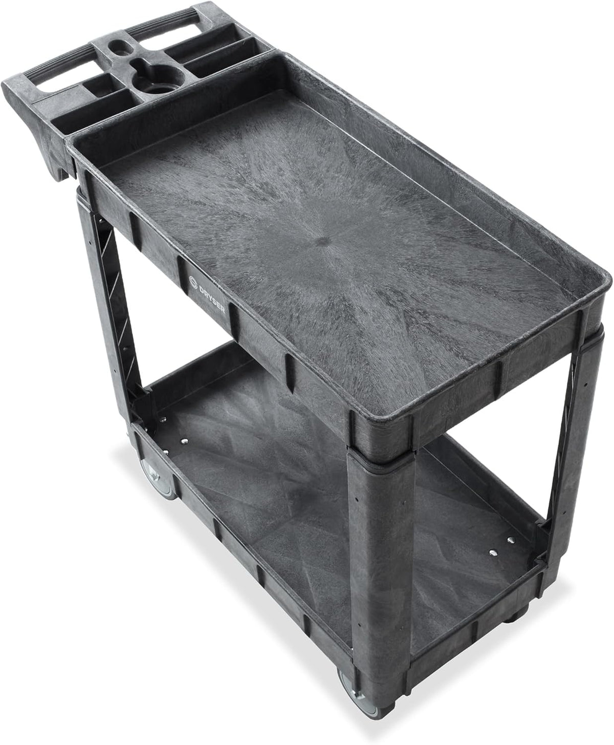 Dryser Utility Cart with Wheels, 40" x 17" Heavy Duty 550 lb. Capacity with Shelves - 2 Tier