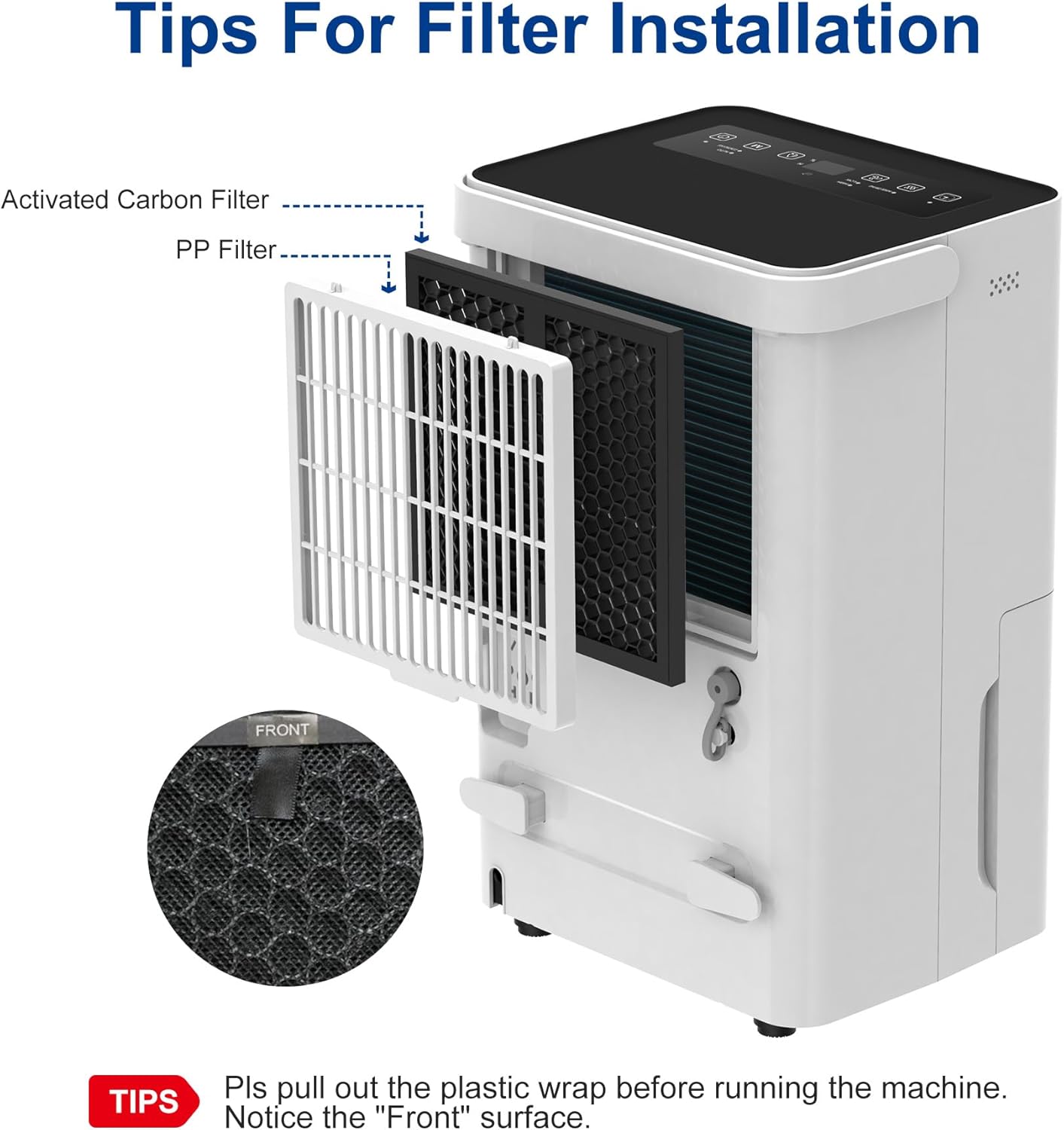 Shinco 30 Pints Dehumidifier for Home and Basements, 1500 Sq.Ft Dehumidifiers with Drain Hose, Auto