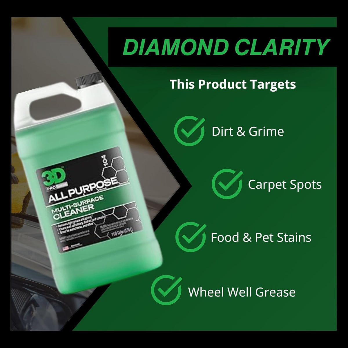 3D All Purpose Cleaner – High-Performance Interior & Exterior Car Cleaner for Vinyl, Leather