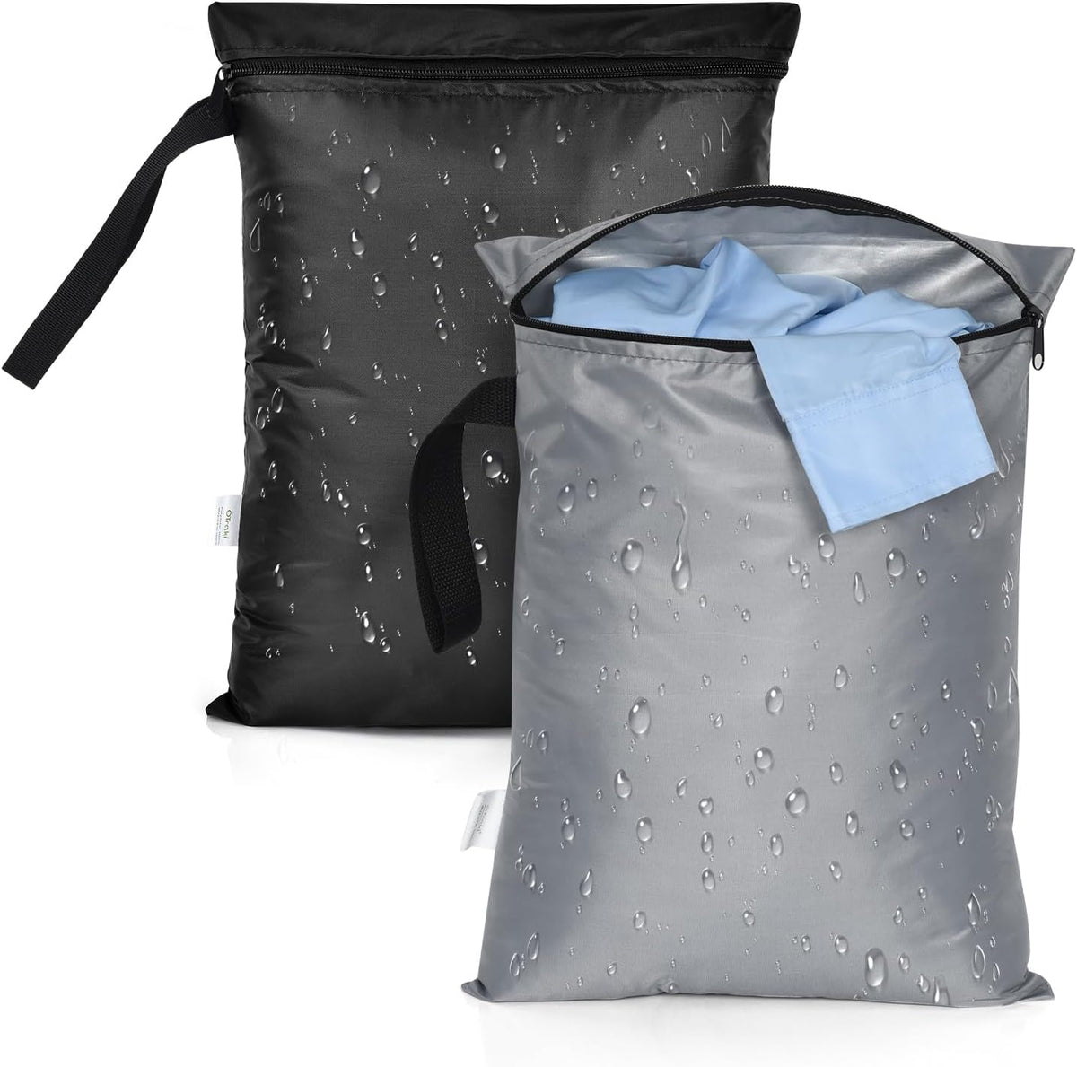 OTraki 2PCS Waterproof Bag for Swimsuit 12x16 inch Wet Dry Bags With Portable Handle & Zipper