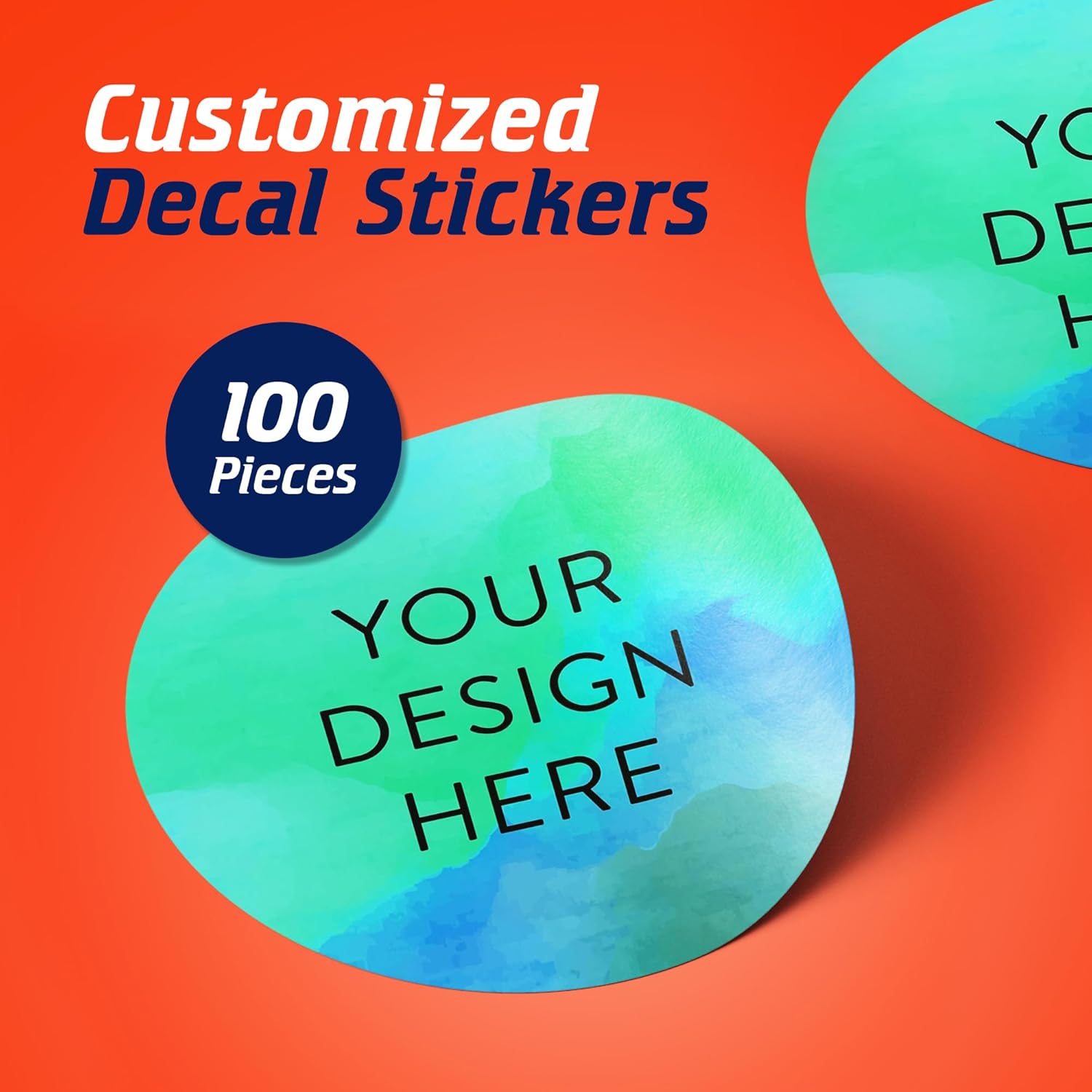 100 Custom Vinyl Stickers - Upload Your own Image, Text, Design, Logo - Personalized Logo Labels