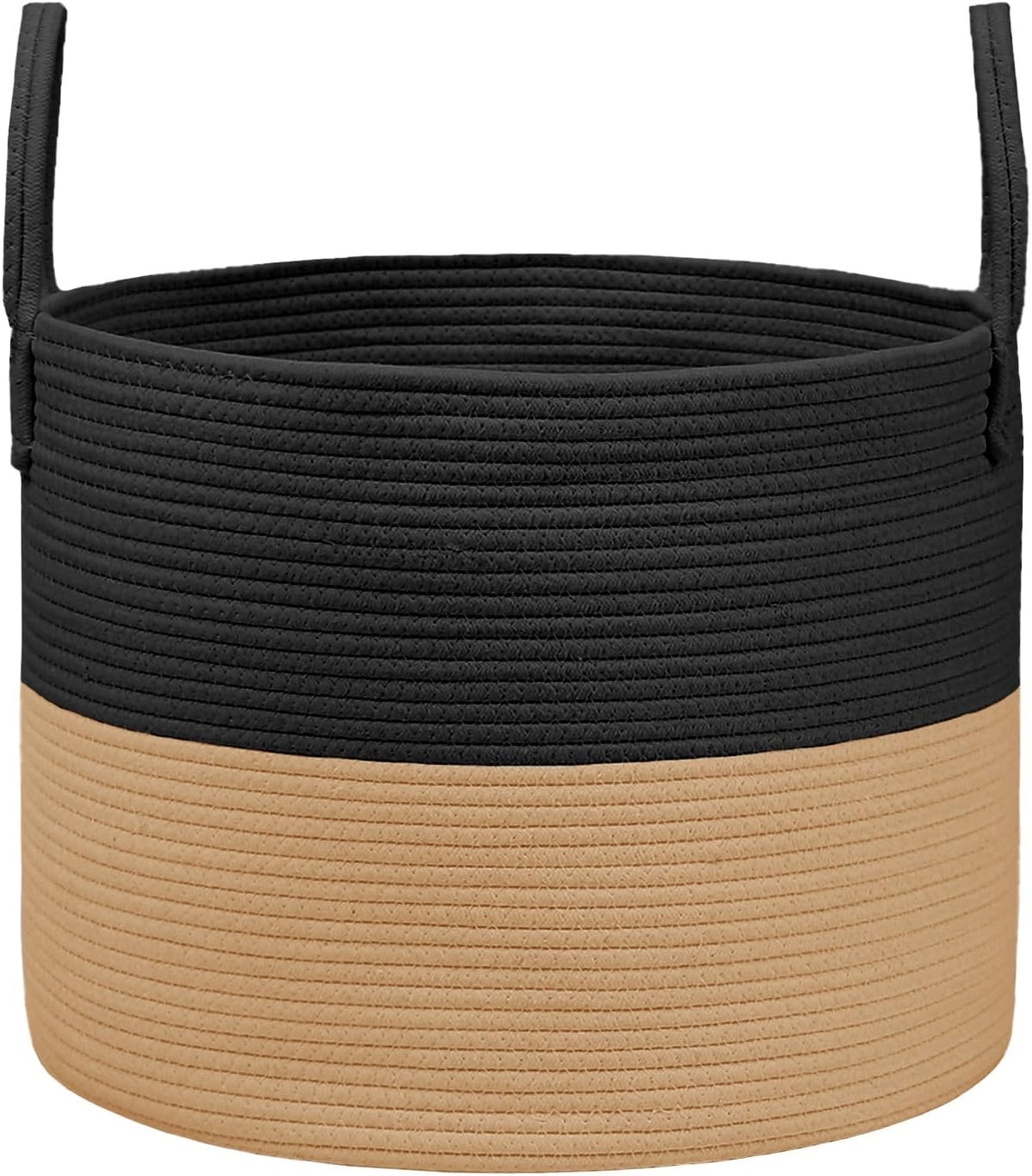 Woven Blanket Basket,115L Large Rope Storage Bin with Handles, Organizer for Blankets Toys Book and