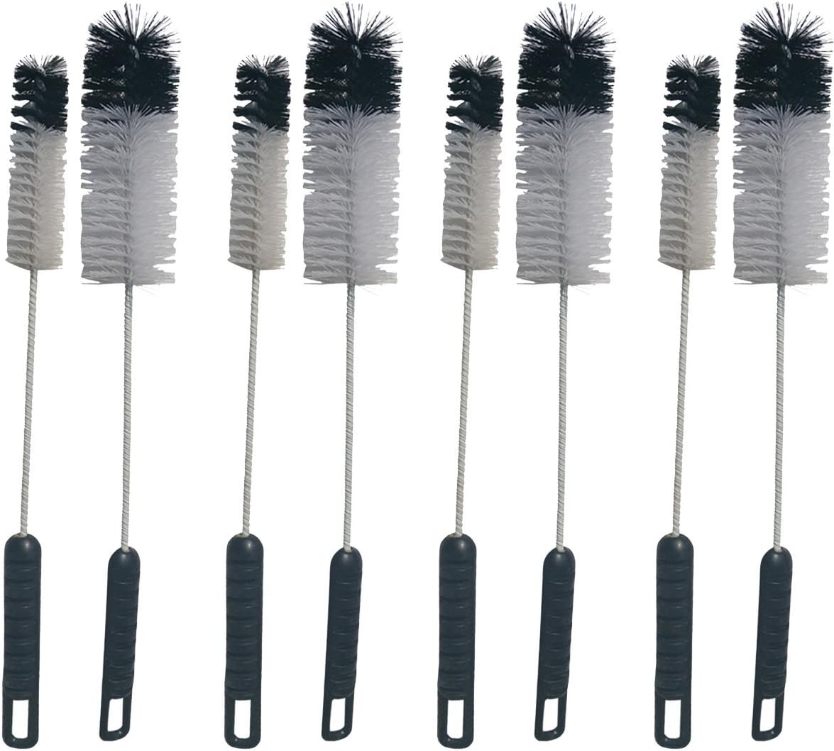 NewFerU Wire Bottle Cleaning Brush Set Small Large Thin Long Handle, Utility Cleaner Bendable
