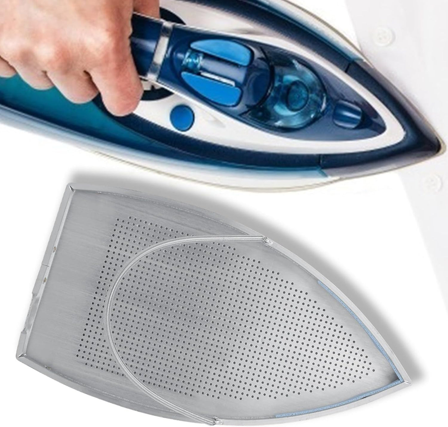 Aluminum Iron Plate Cover,Slick Cover Iron Protector for Ironing,9.1 X 4.84 in Ironing Shoe for