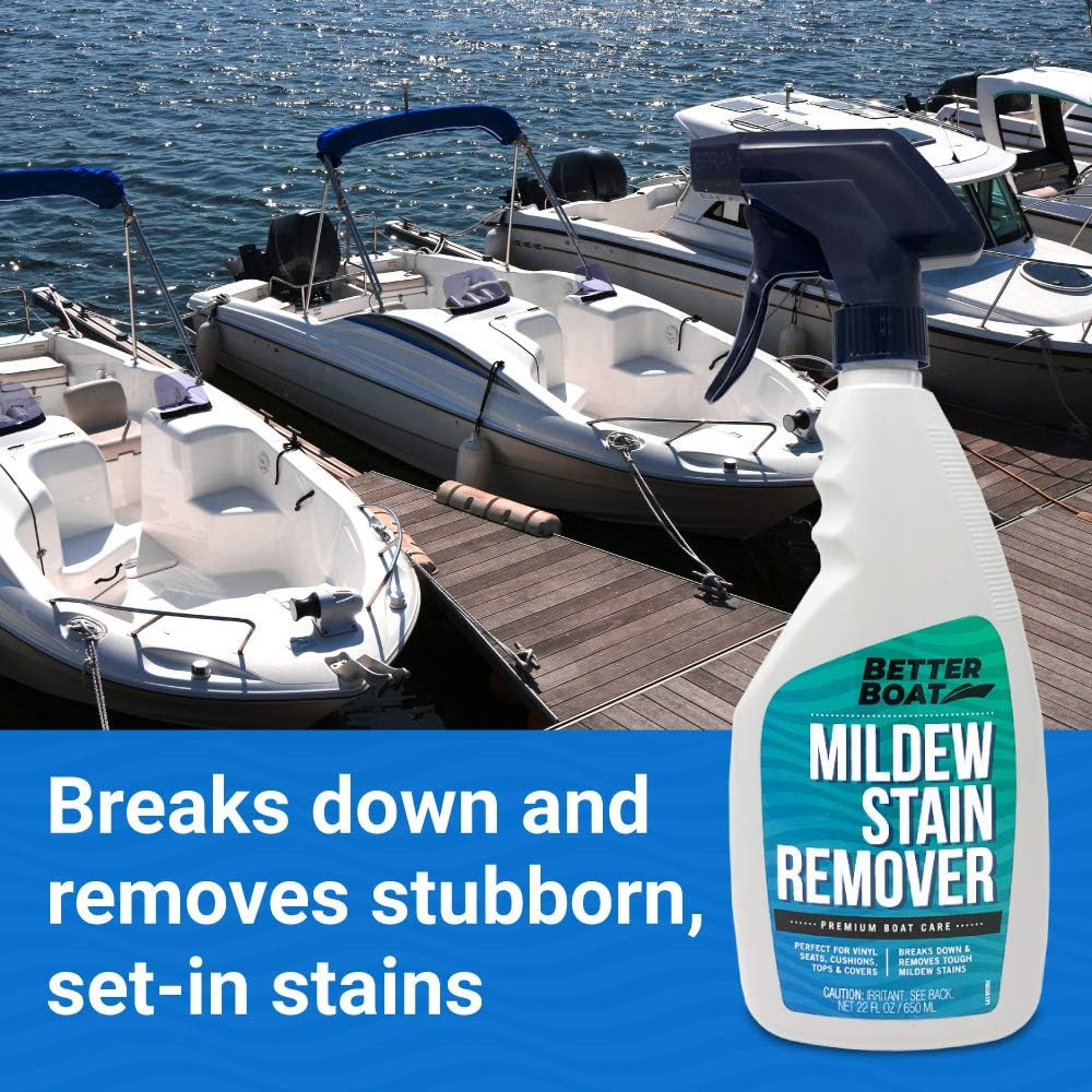 Stain Remover Cleaner, 22 Fl Oz, for Boat Seats, Fabric, Canvas, Carpet, and Vinyl, Removes Stains