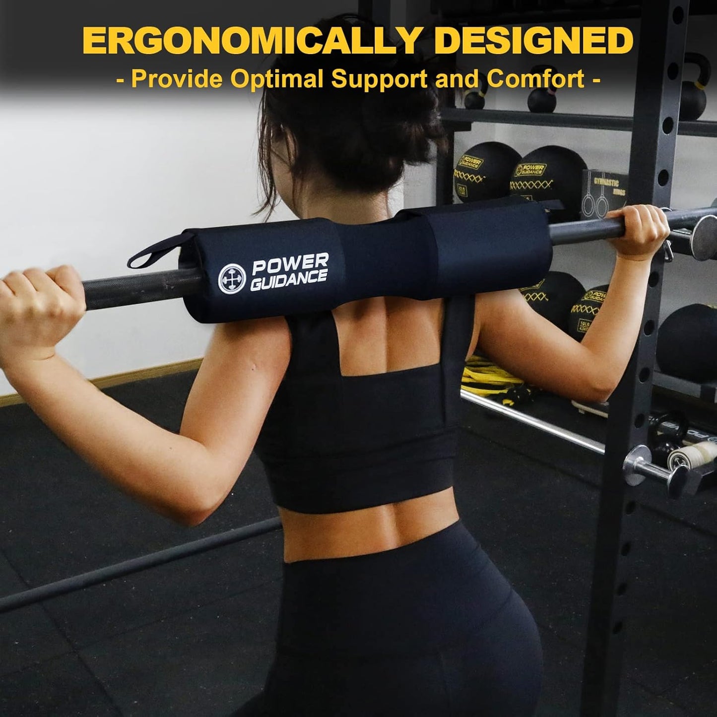 POWER GUIDANCE Barbell Squat Pad - Neck & Shoulder Protective Pad Anti-Skid Points for Squats