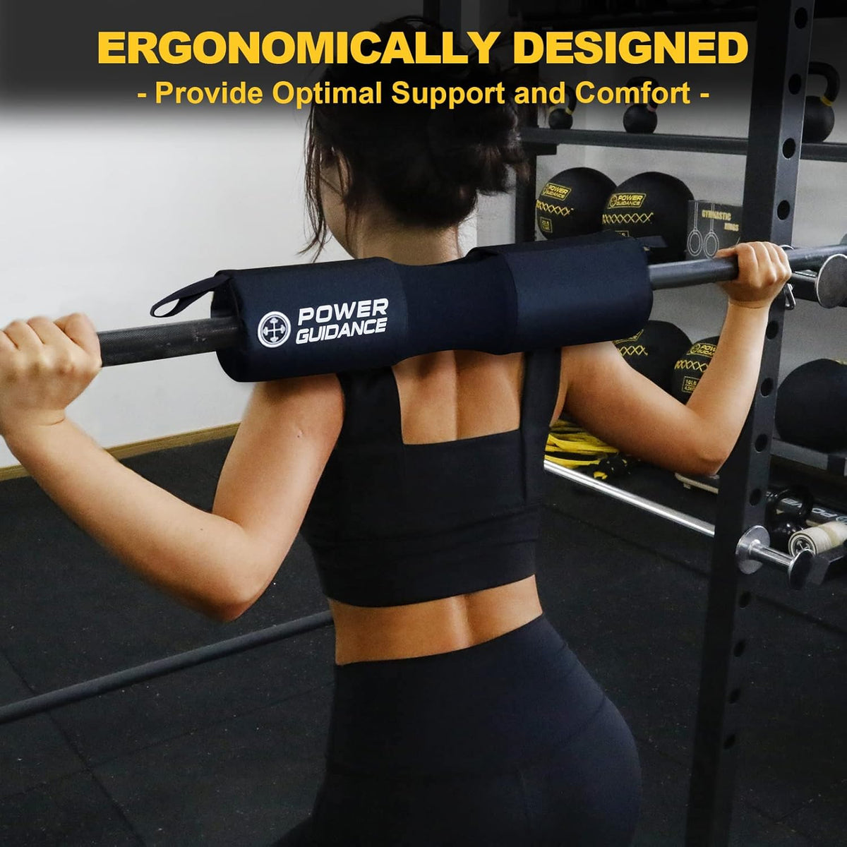 POWER GUIDANCE Barbell Squat Pad - Neck & Shoulder Protective Pad Anti-Skid Points for Squats