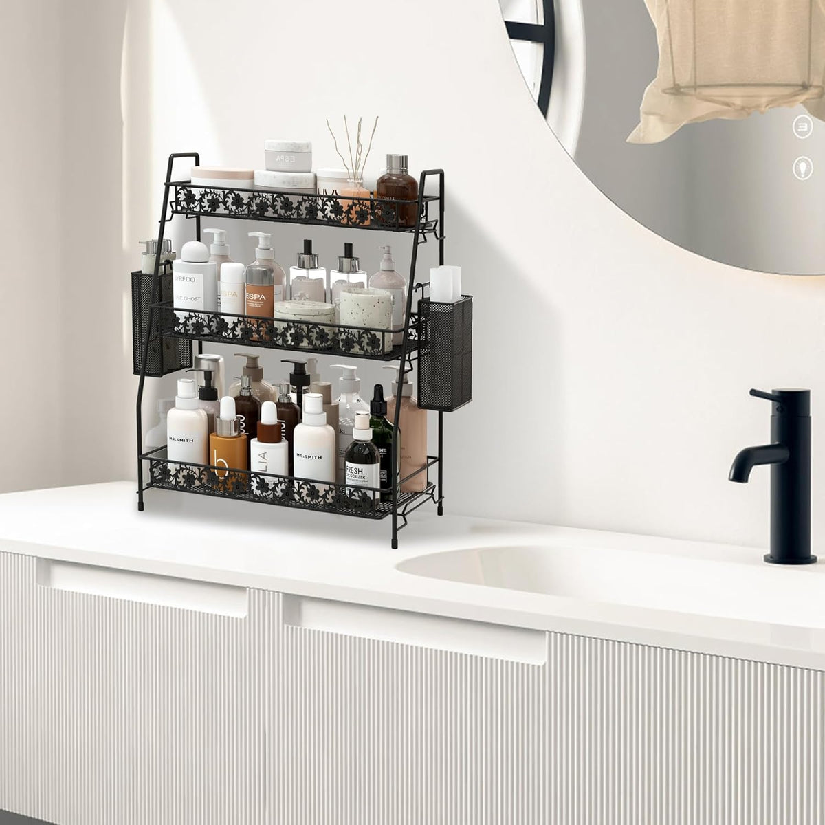 3-Tier Large Size Storage Rack,Counter Organiztion for Bathroom Countertop Organizer Shelf for