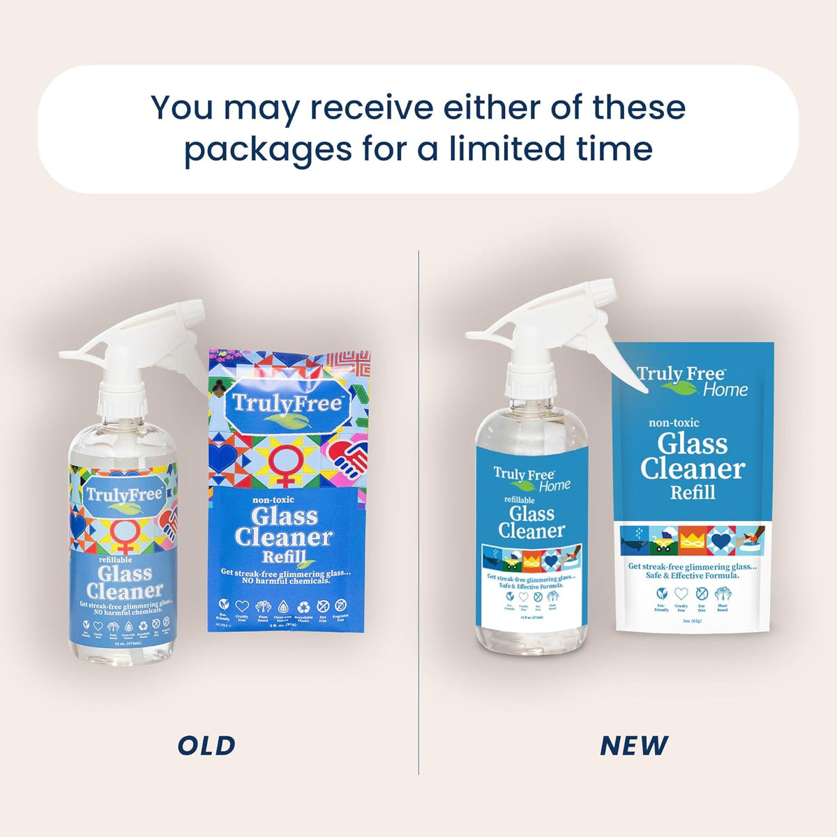 Truly Free Natural Glass Cleaner - Removes Dirt & Debris for Sparkling Clean Windows & Glass