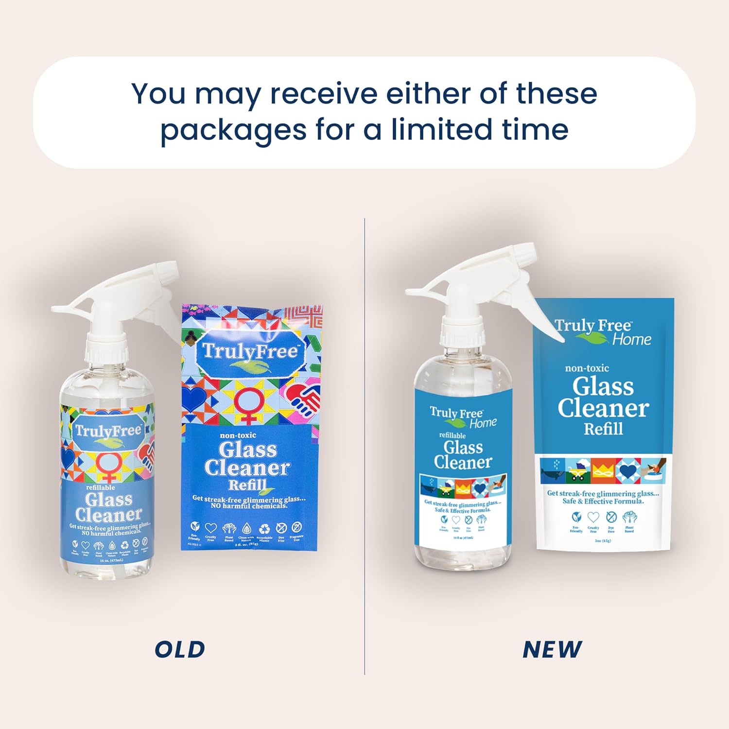 Truly Free Natural Glass Cleaner - Removes Dirt & Debris for Sparkling Clean Windows & Glass
