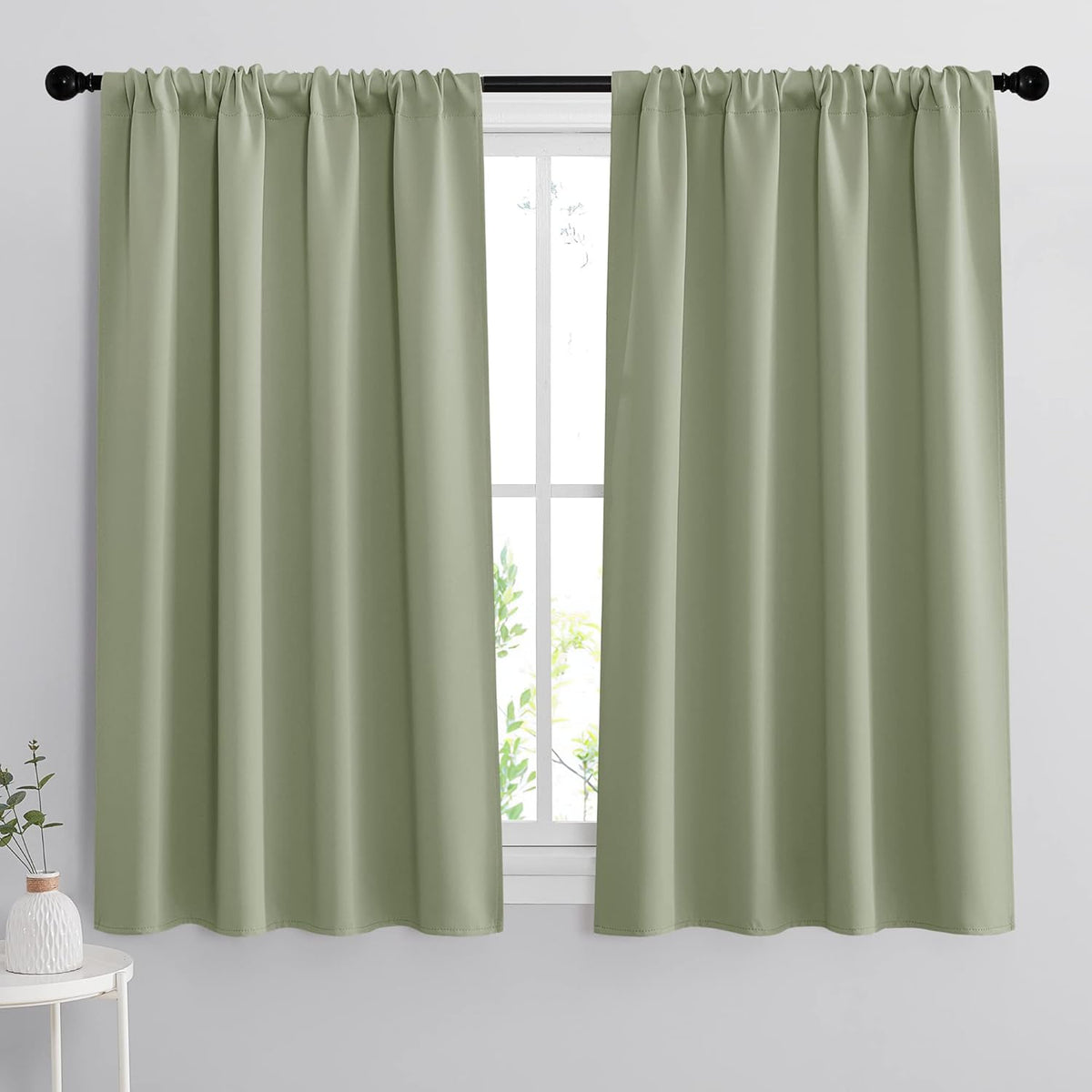 RYB HOME Small Curtains for Bathroom Window, Heavy Duty Thick Privacy Panels Blackout Energy Smart