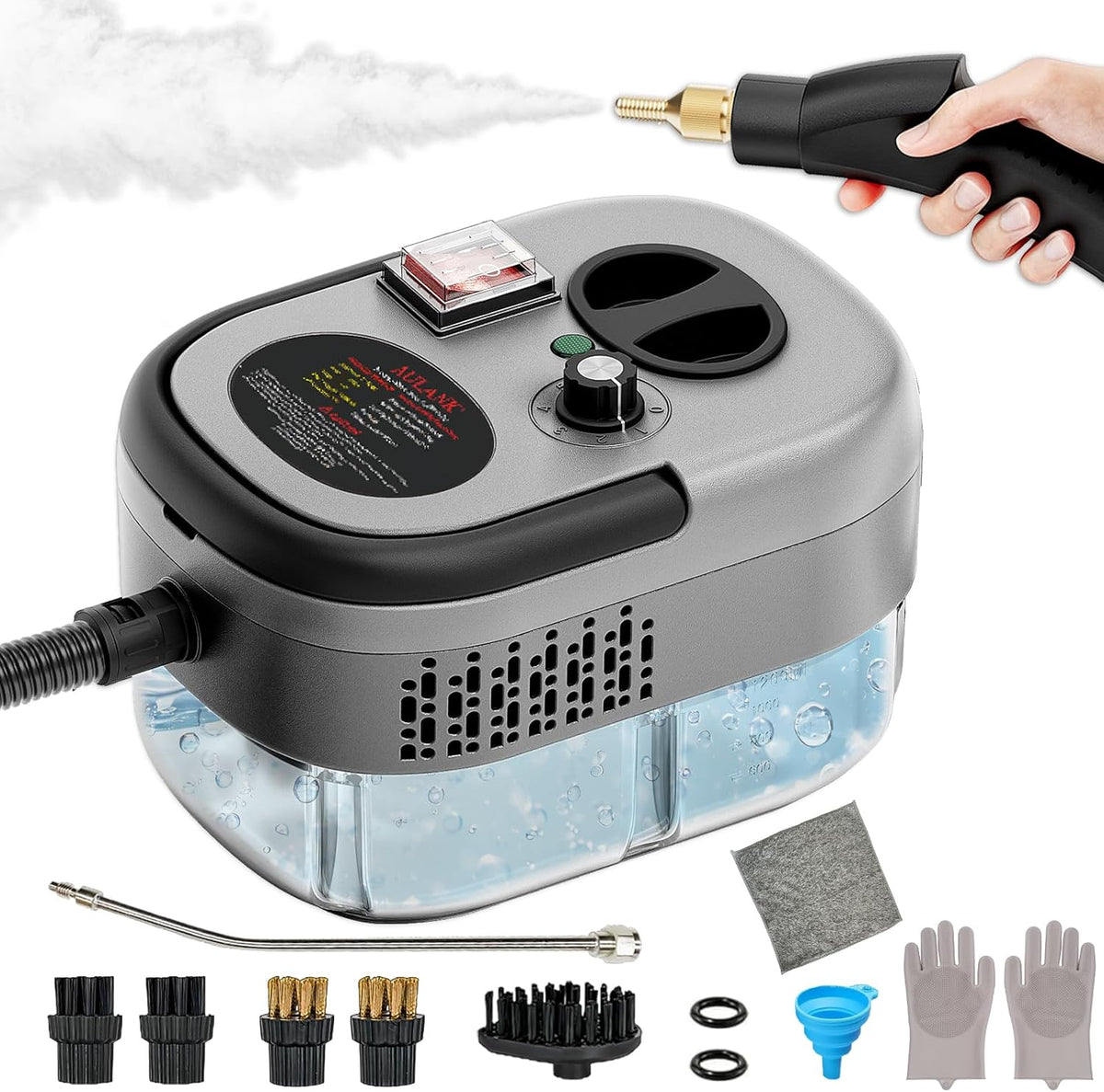 2500W Handheld Steam Cleaner,Portable Car Steamer For Auto Detailing,High-Temperature and Pressure