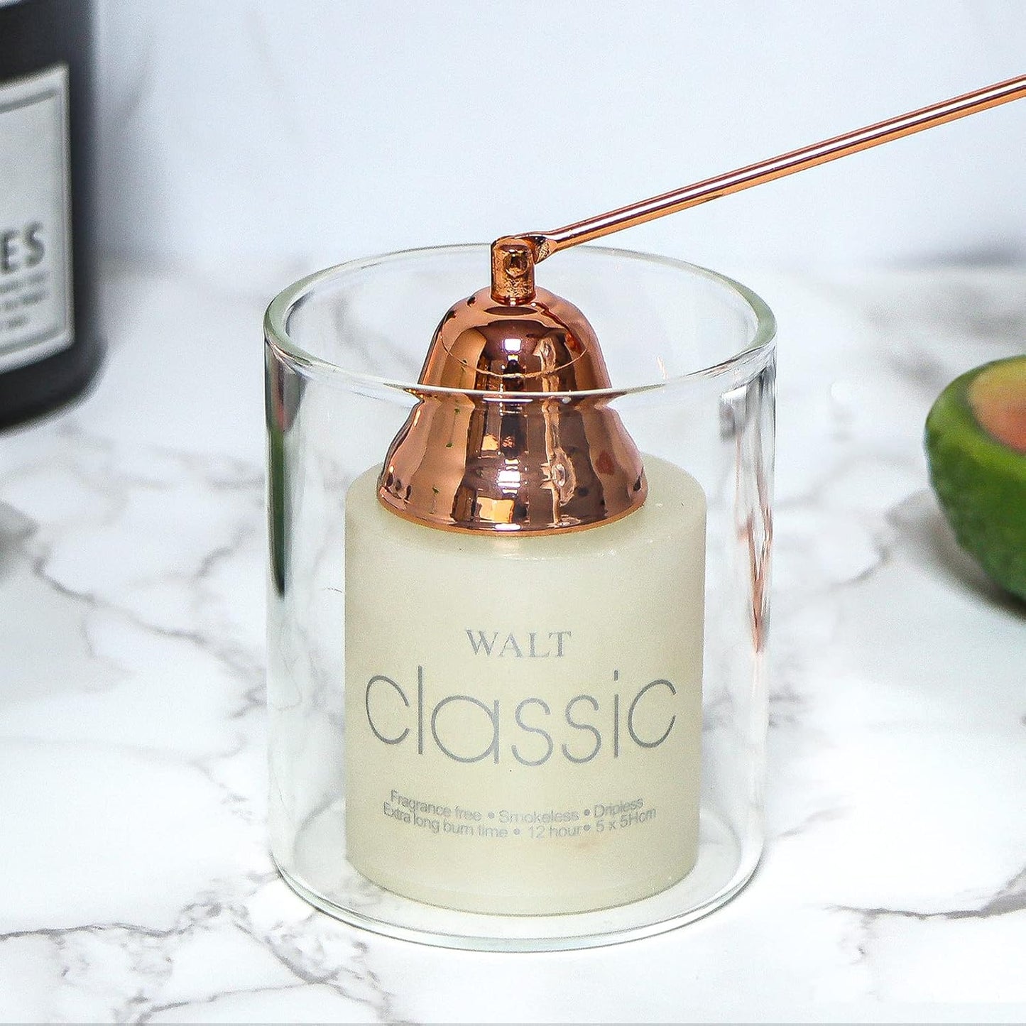 Lsnisni 4 in 1 Candle Accessory Set - Wick Cutter, Snuffer, Dipper & Electric Lighter - Gifts for