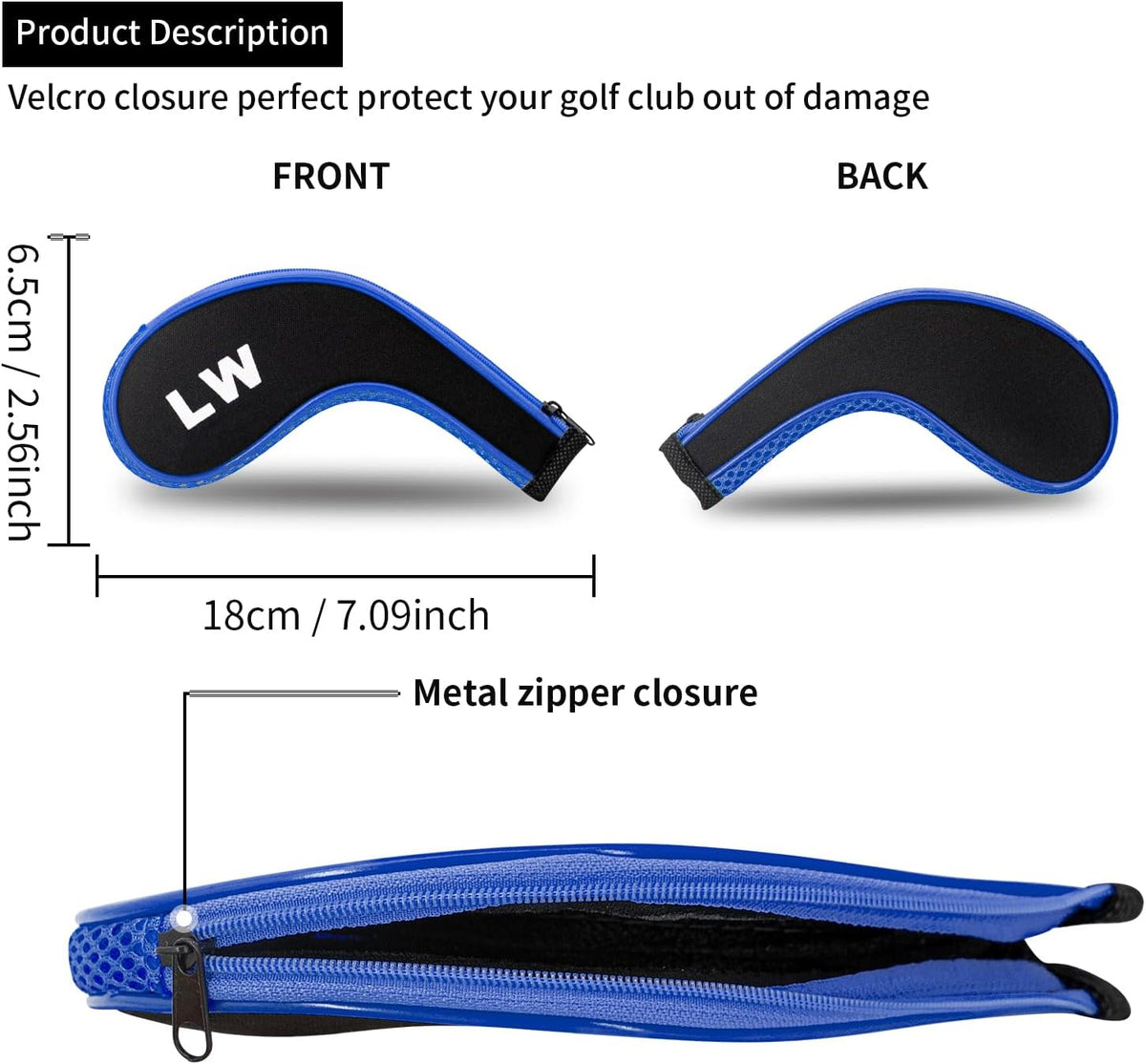 Golf 12pcs Thick Synthetic Golf Iron Head Covers Set Headcover Fit All Brands Callaway Ping