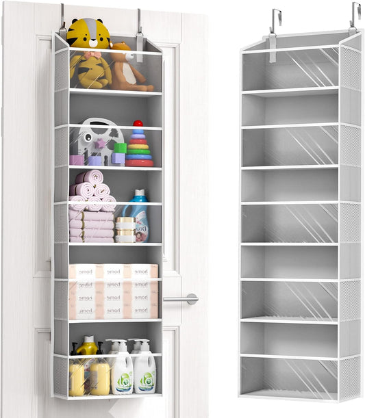 ULG 1-Pack Over Door Organizer with 5 Large Pockets 10 Mesh Side Pockets, 44 lbs Weight Capacity