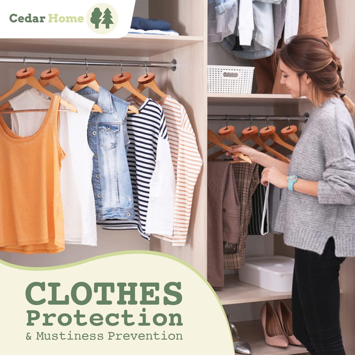 Cedar Blocks for Clothes Storage | Cedar Balls & Rings | Dresser Drawer Freshener Odor Eliminator |
