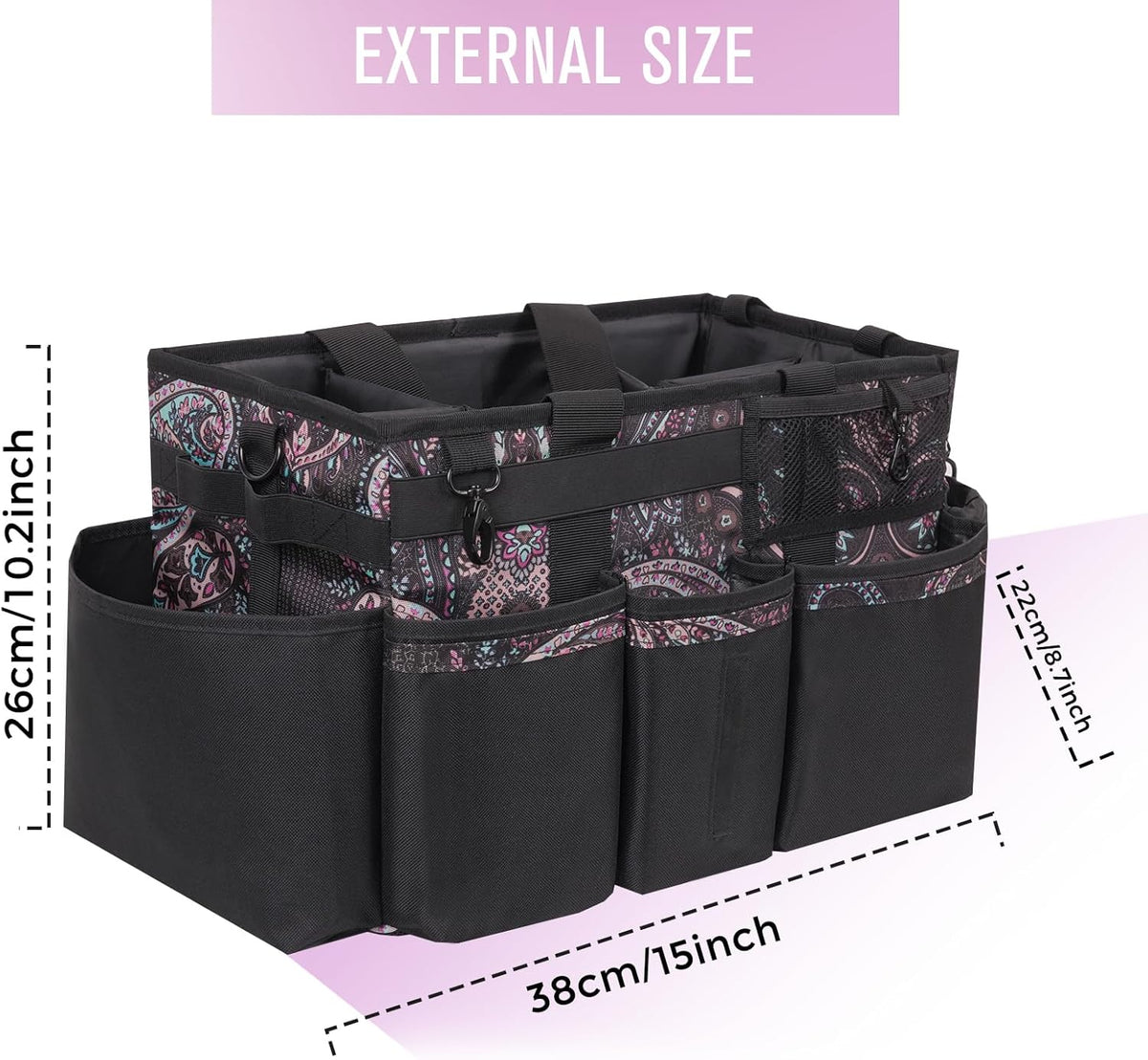 Wearable Cleaning Caddy, Cleaning Caddy Supplies Organizer with Handle & Shoulder Straps for