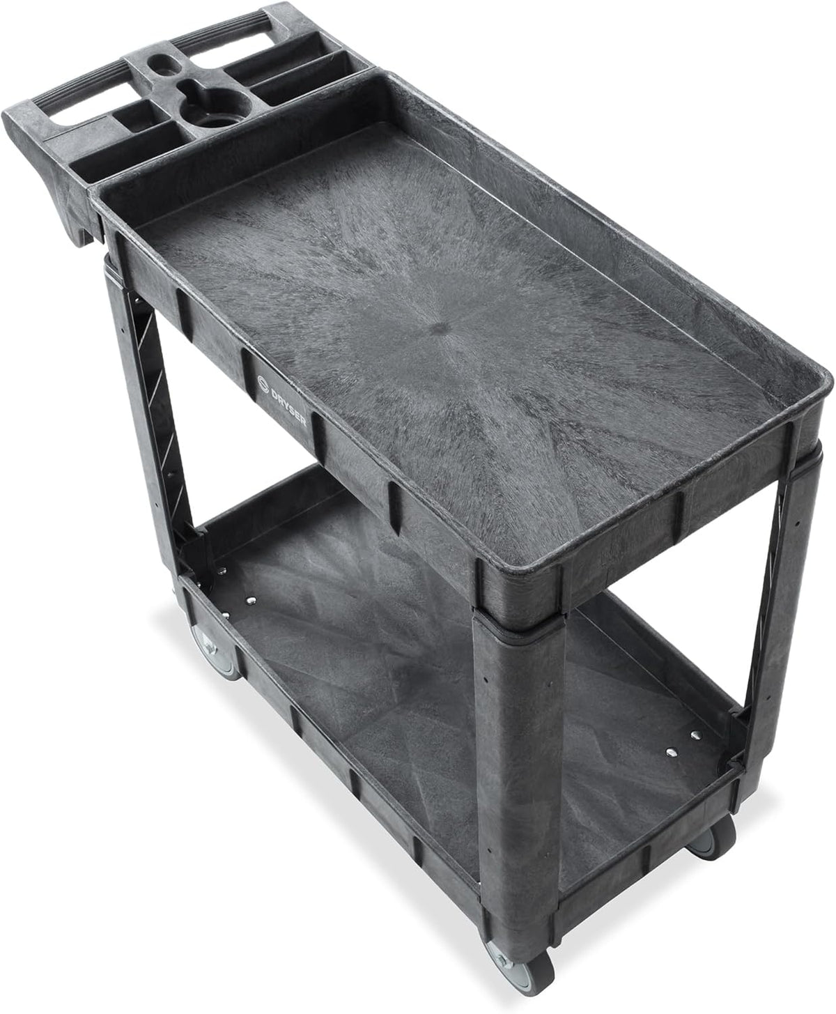 Dryser Utility Cart with Wheels, 40" x 17" Heavy Duty 550 lb. Capacity with Shelves - 2 Tier
