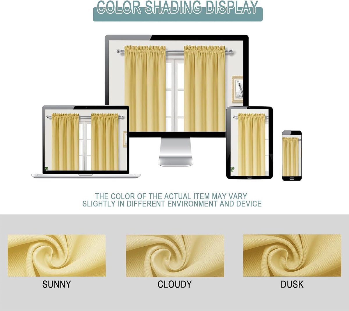DWCN Blackout Curtains for Bedroom – Rod Pocket Thermal Insulated Noise Reducing Noise Reducing