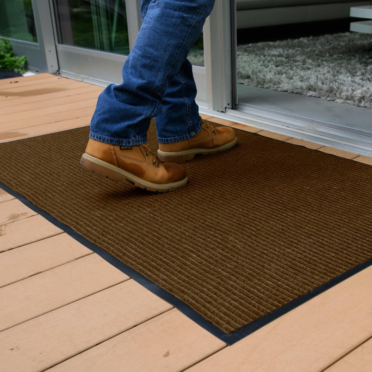UNIMAT Traffic Guard Door Mat, 3´x 5´, Heavy Duty Waterproof Doormat, Stain and Fade Resistant