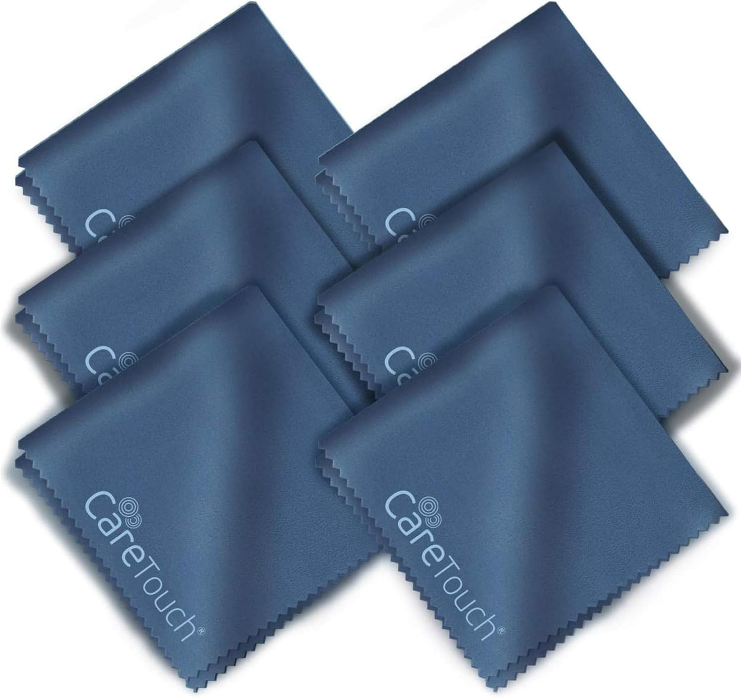 Care Touch Microfiber Cleaning Cloths, 6 Pack - Cleans Glasses, Lenses, Phones, Screens, Other