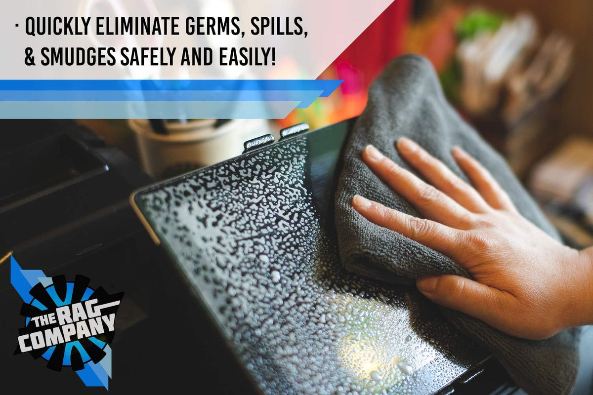 The Rag Company - All-Purpose Microfiber Terry Cleaning Towels - Commercial Grade, Highly